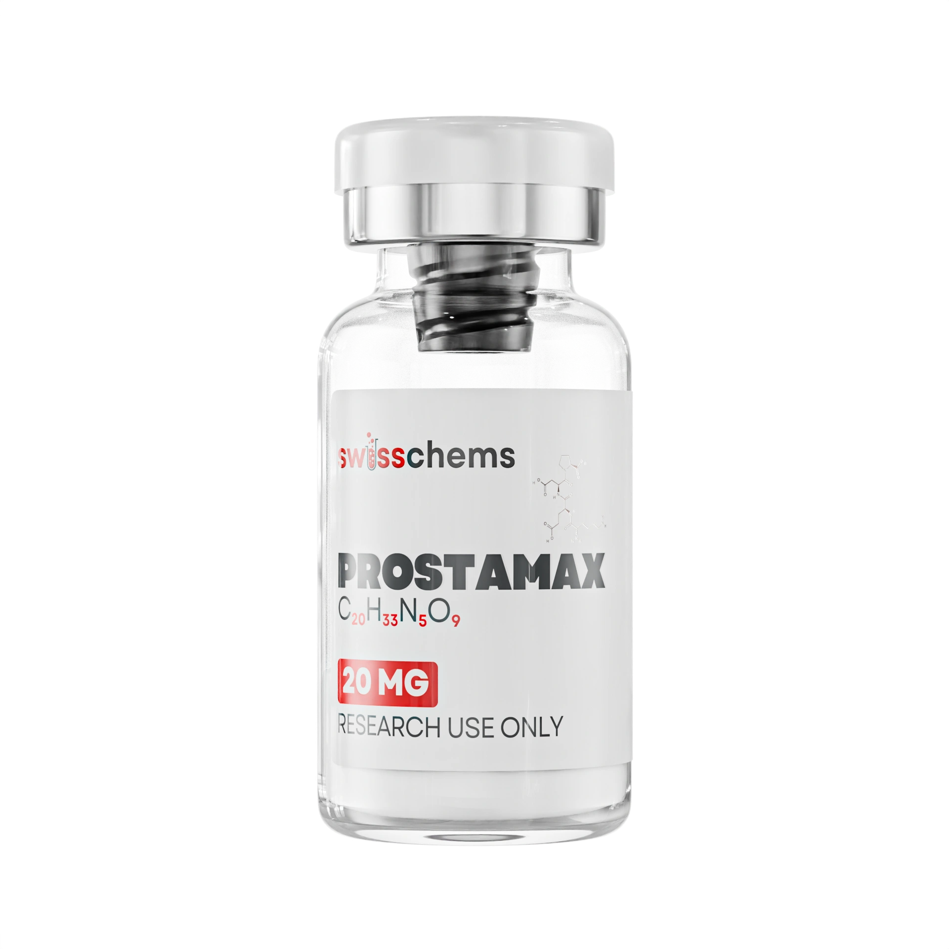SwissChems Prostamax Synthetic Bioregulatory Peptide 20mg Vial Supplement